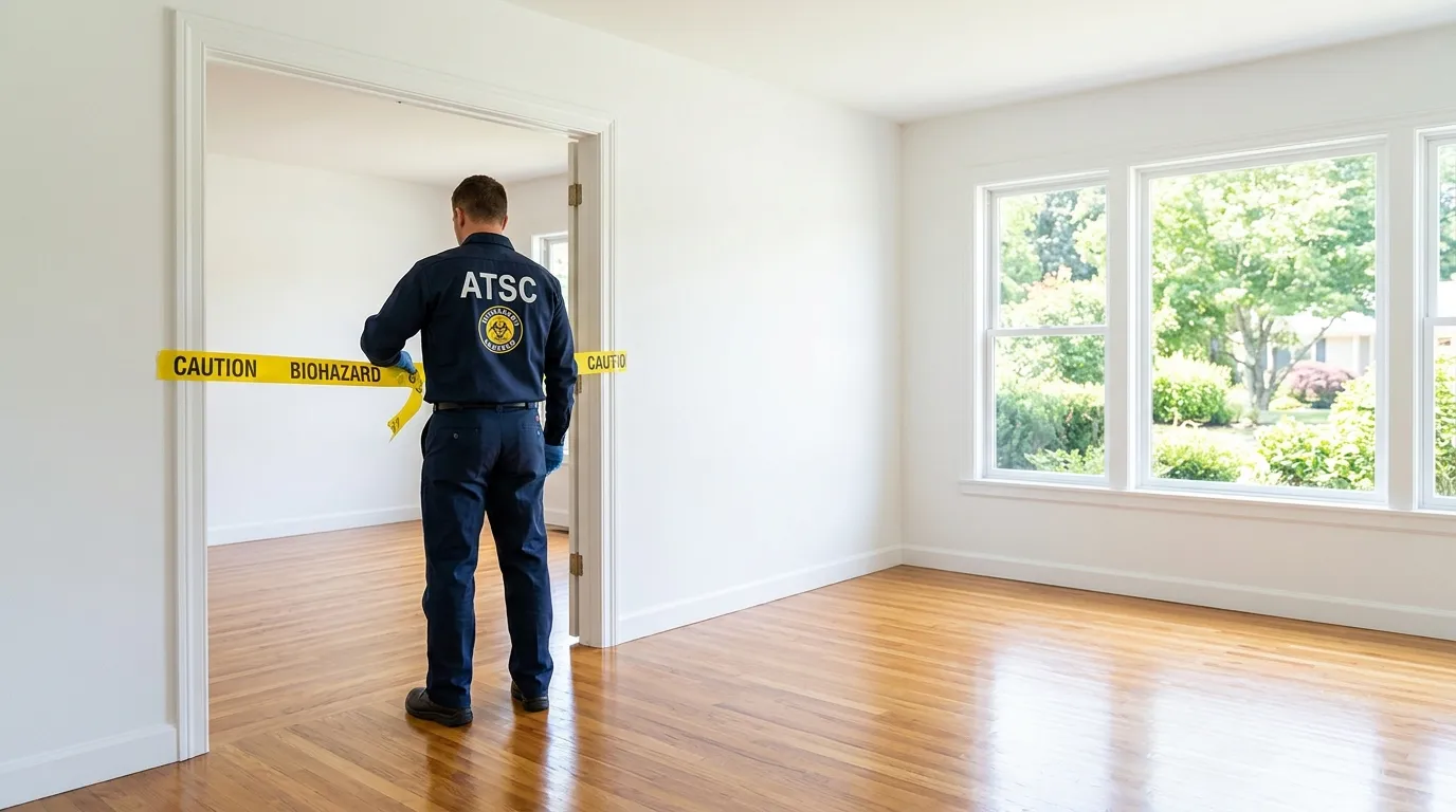 Certified biohazard cleanup crew performing Crime Scene Cleanup in North New Hyde Park